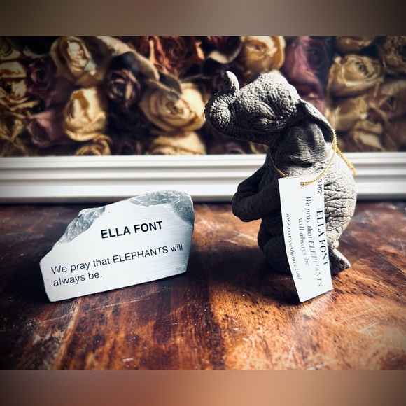 The HERD Marty Sculptures Elephant Figurine #3162 Ella Font & Stone Martha Carey - Picture 2 of 4